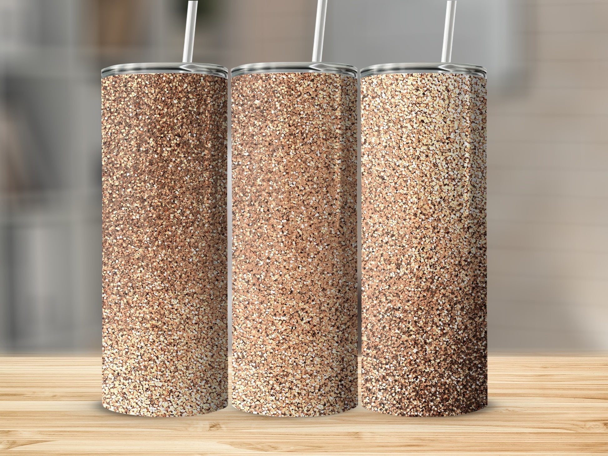 Glitter Speckled Design Insulated Tumbler Cup
