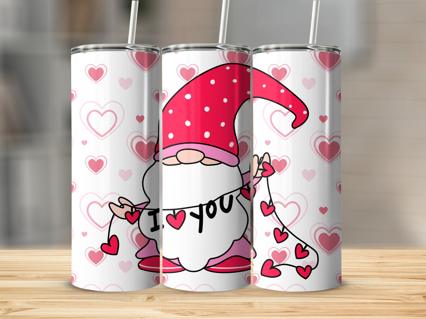 Valentine's Day Love Gnome Insulated Tumbler Product
