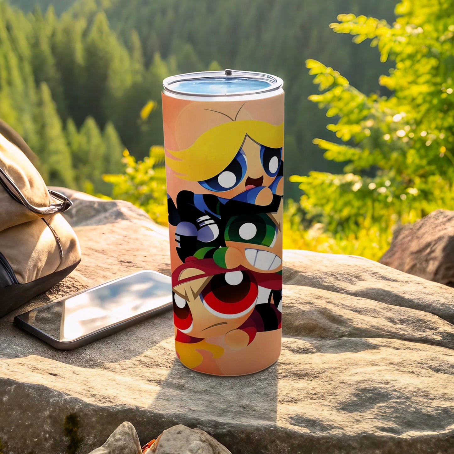 Colorful Cartoon Character Design Travel Mug