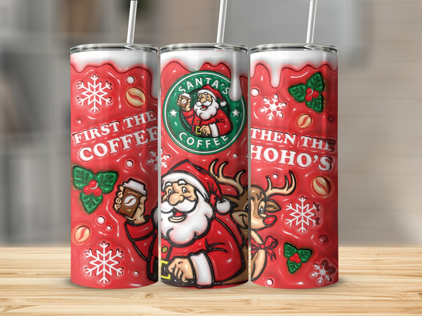 First The Coffee Then The HoHo's Santa's Coffee Tumbler