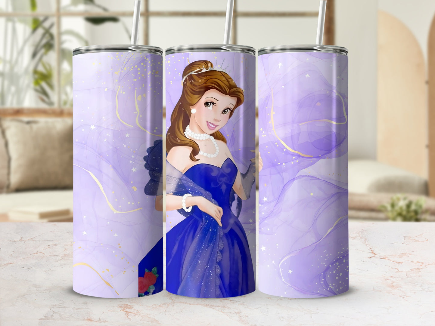Elegant Princess Character Stainless Steel Tumbler Cup