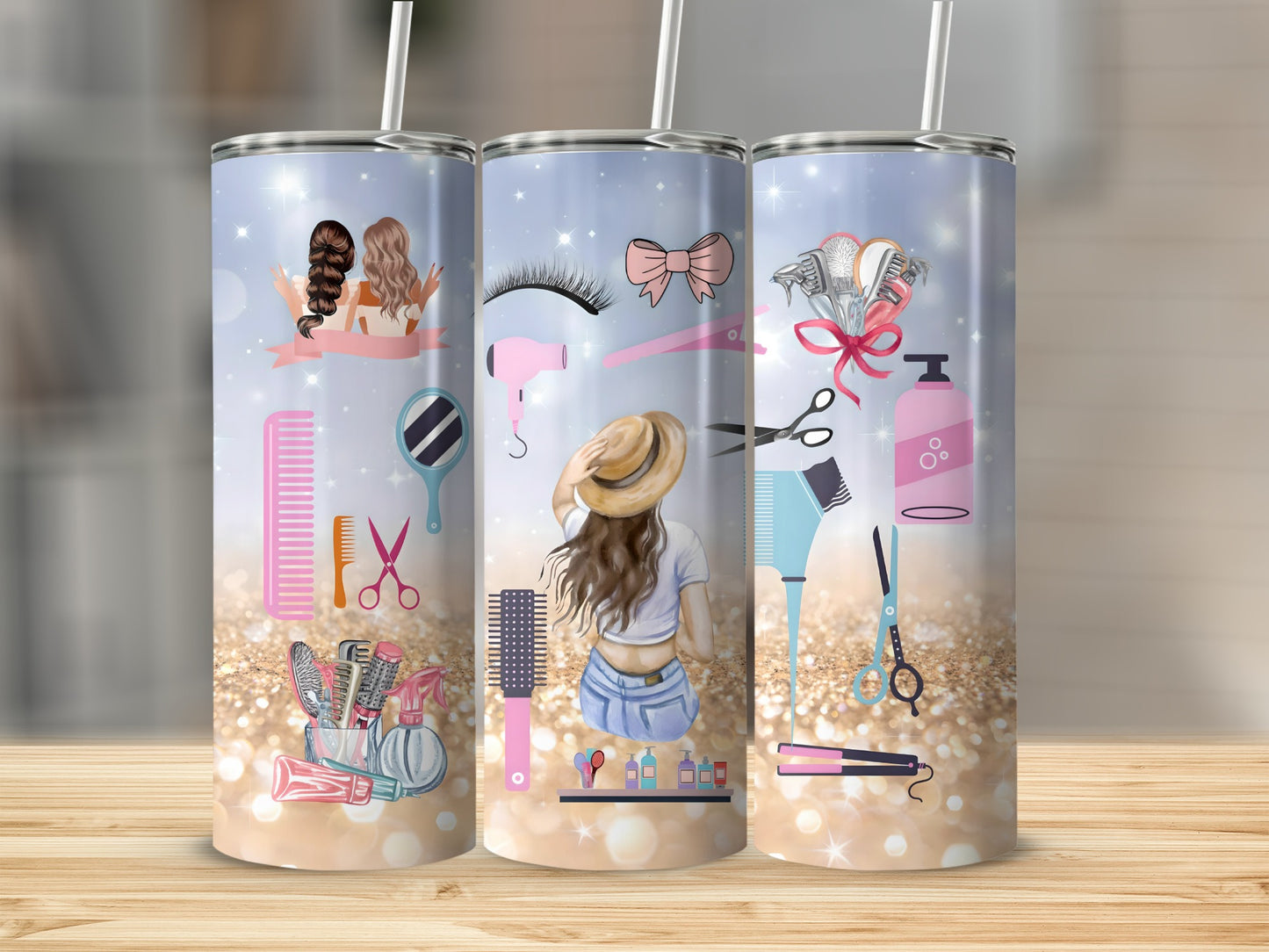Stylish Hair Salon Themed Tumbler