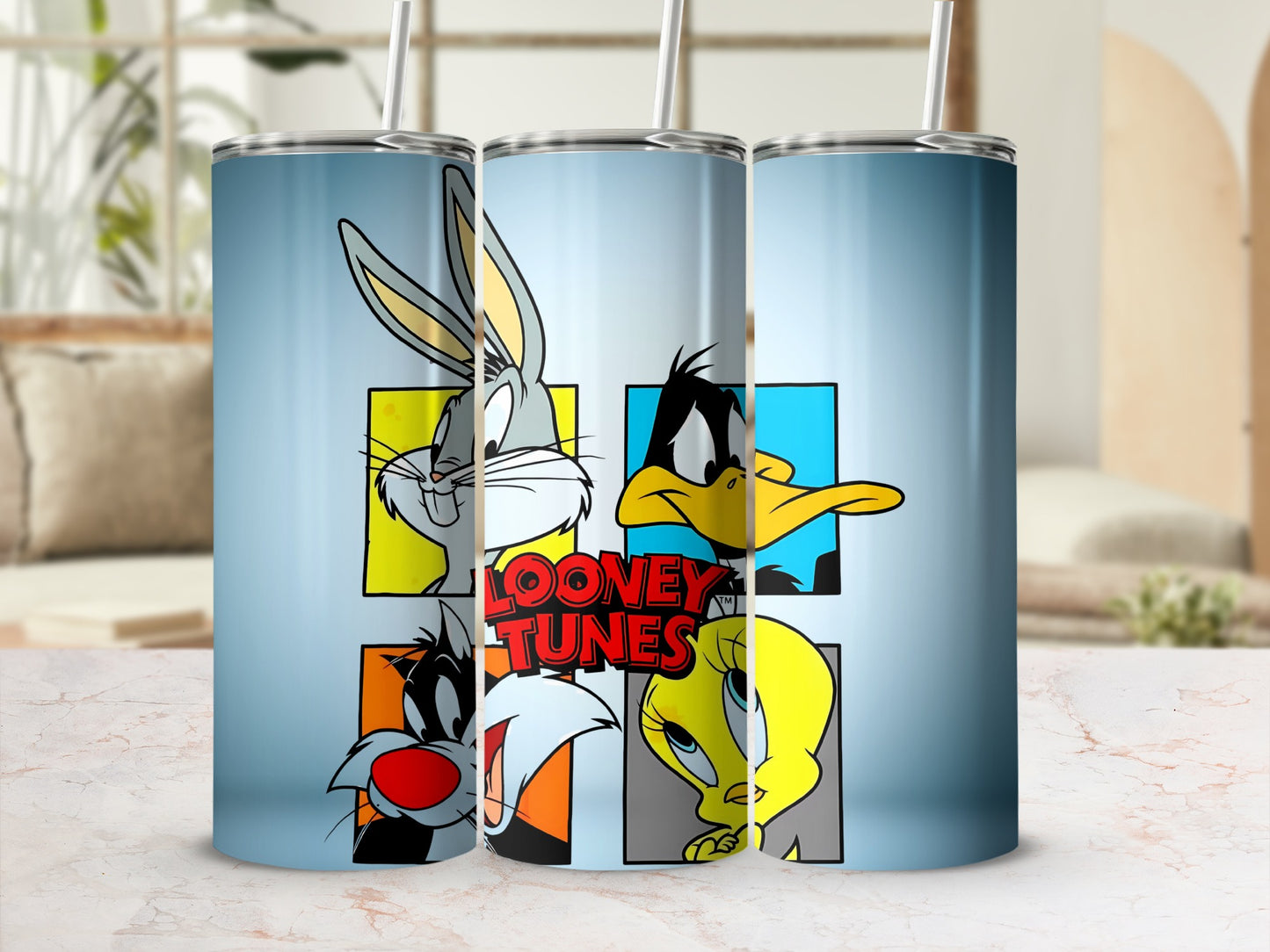 Looney Tunes Characters Tumbler with Straw