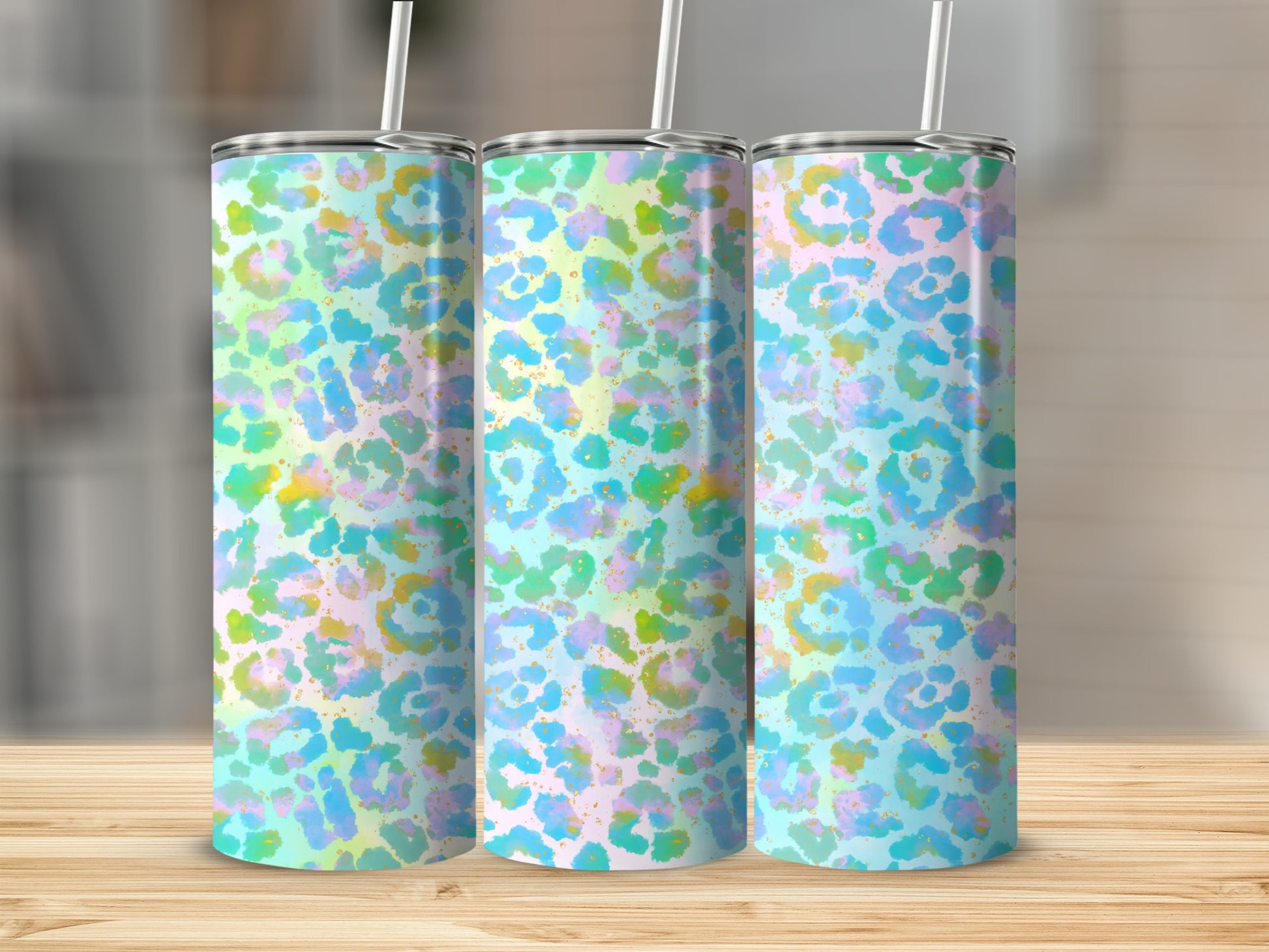 Colorful Abstract Floral Patterns Drinking Tumblers