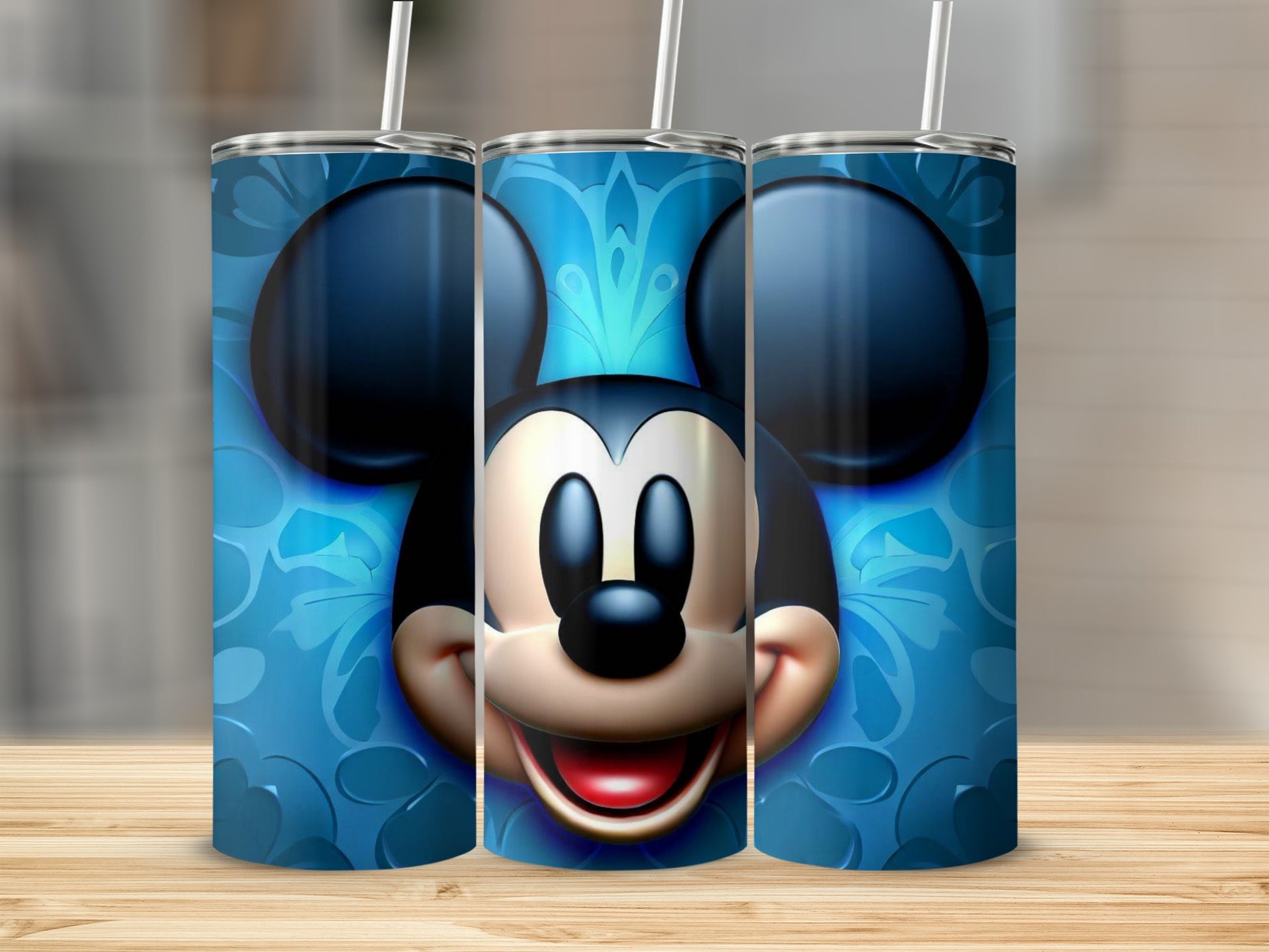 Disney Iconic Mickey Mouse Blue Stainless Tumbler
