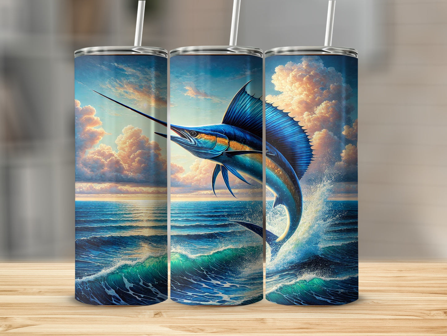 Vibrant Marlin Ocean Scene Tumbler 20oz product