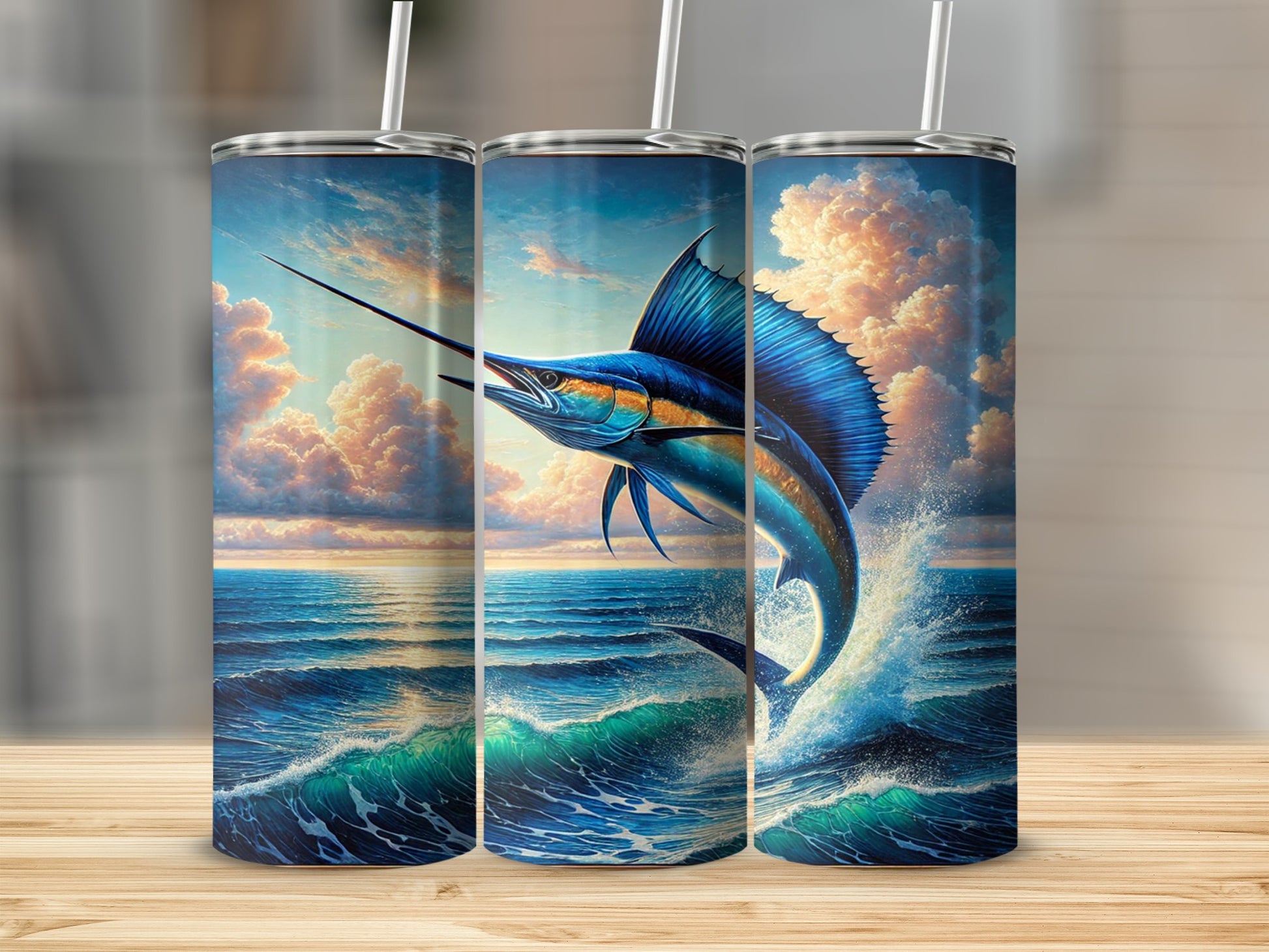 Vibrant Marlin Ocean Scene Tumbler 20oz product