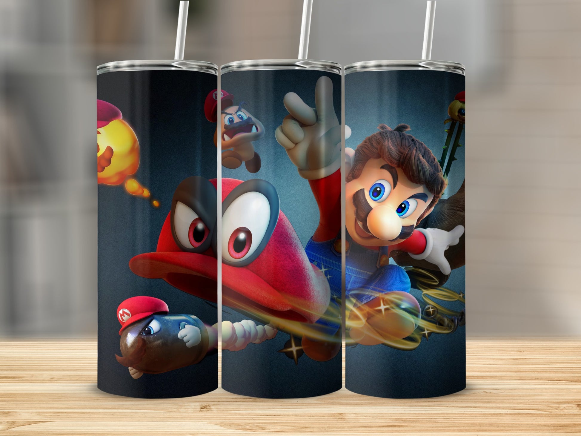 Vibrant Mario Adventure Stainless Steel Tumbler Cup