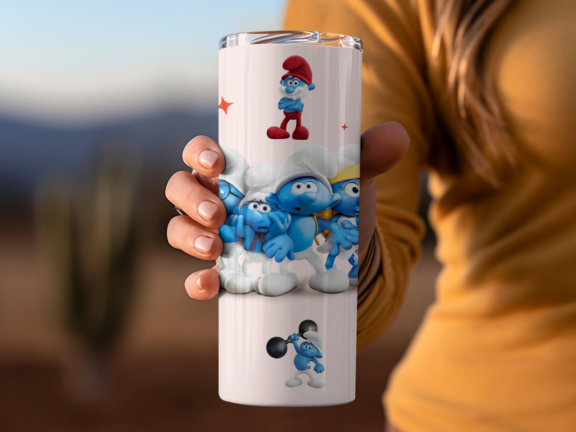 Smurfs Design Tumbler Perfect for Fans and Collectors