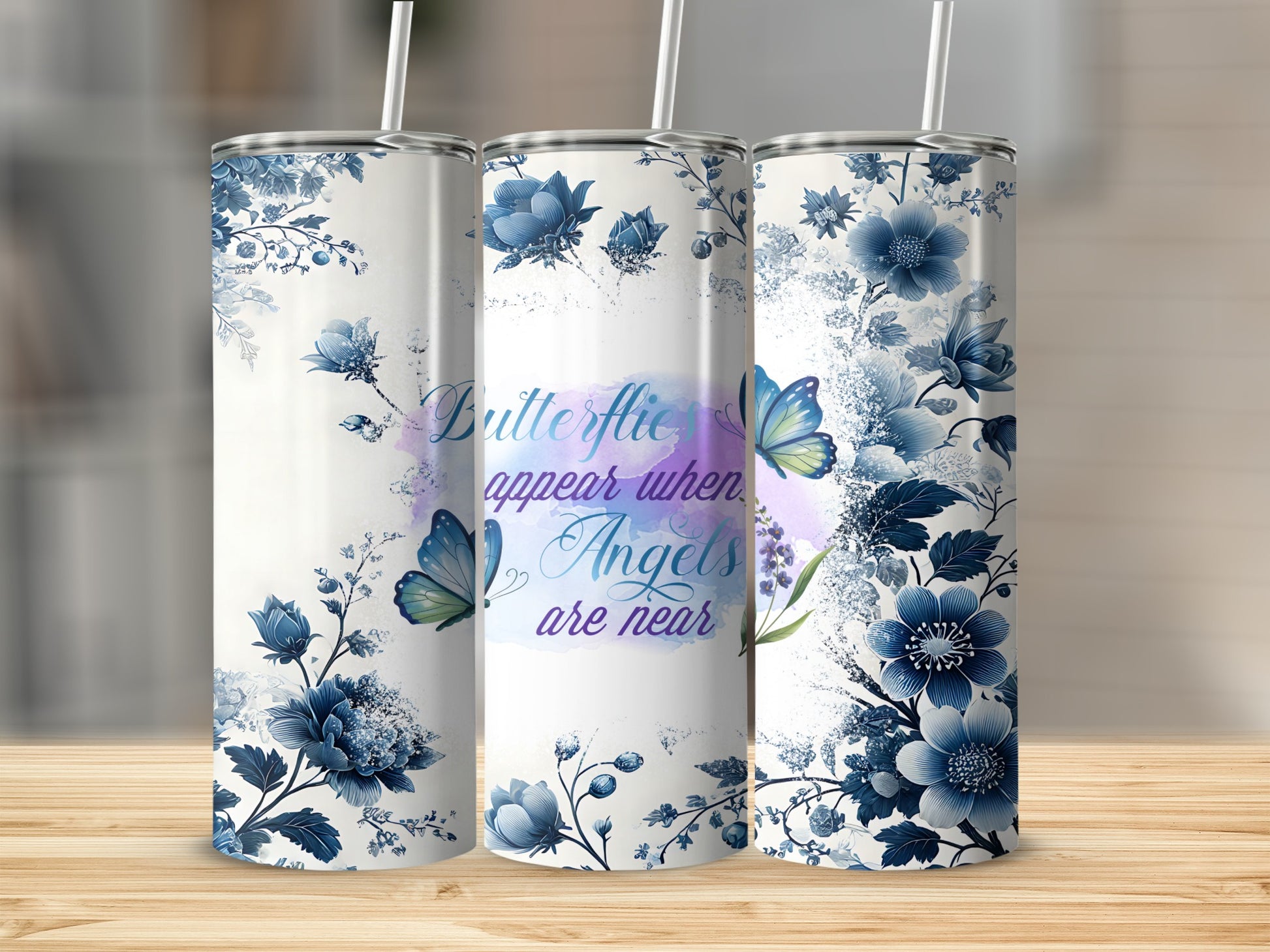 Butterflies Appear When Angels Are Near tumbler