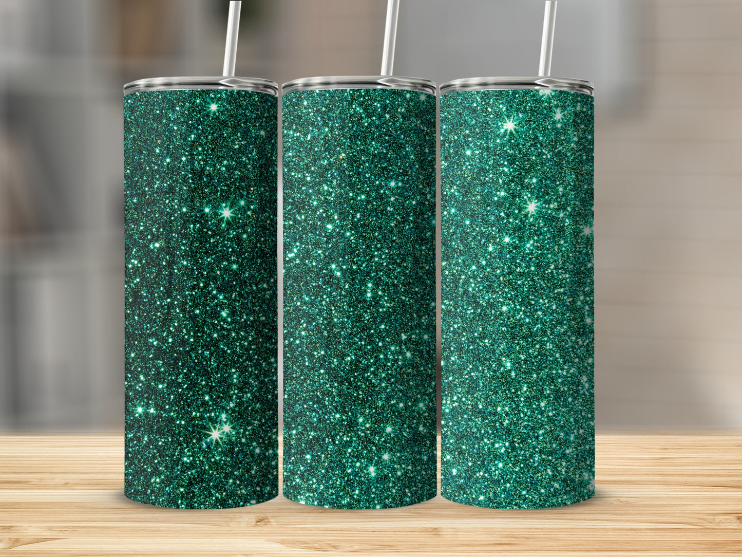 Sparkling Green Glitter Tumbler for Stylish Hydration