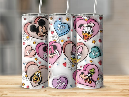 Adorable Characters with Hearts Tumbler Product