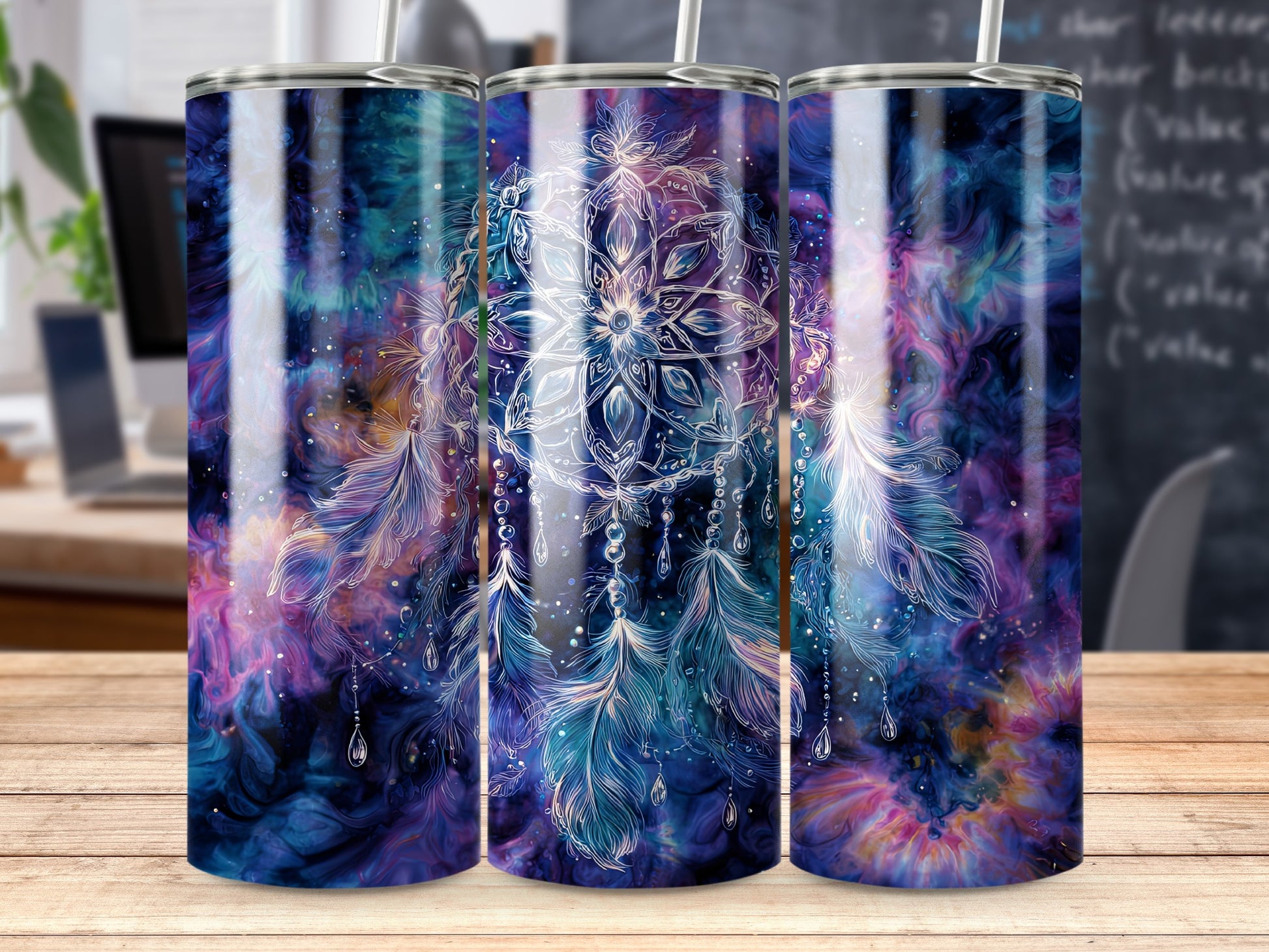 Dreamcatcher with Colorful Background Tumbler