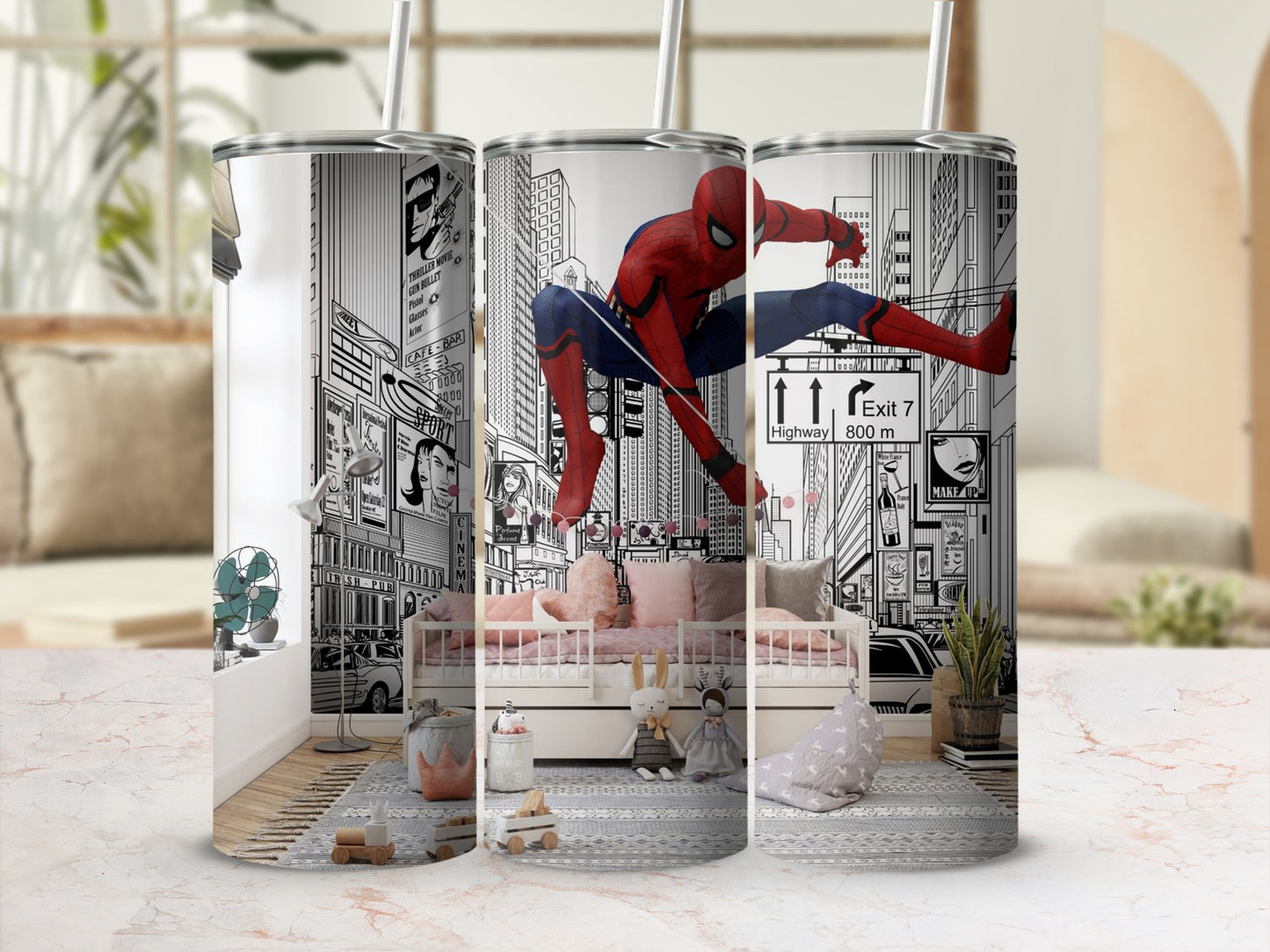 Spider-Man Cityscape Design Tumbler Product