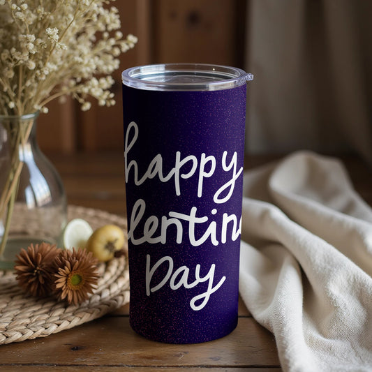Happy Lentin Day Purple Tumbler Flask