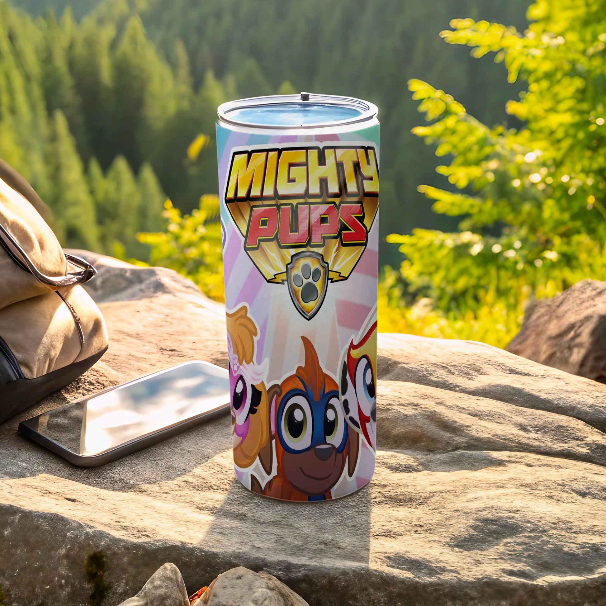 Mighty Pups Theme Decorative Insulated Tumbler Flask
