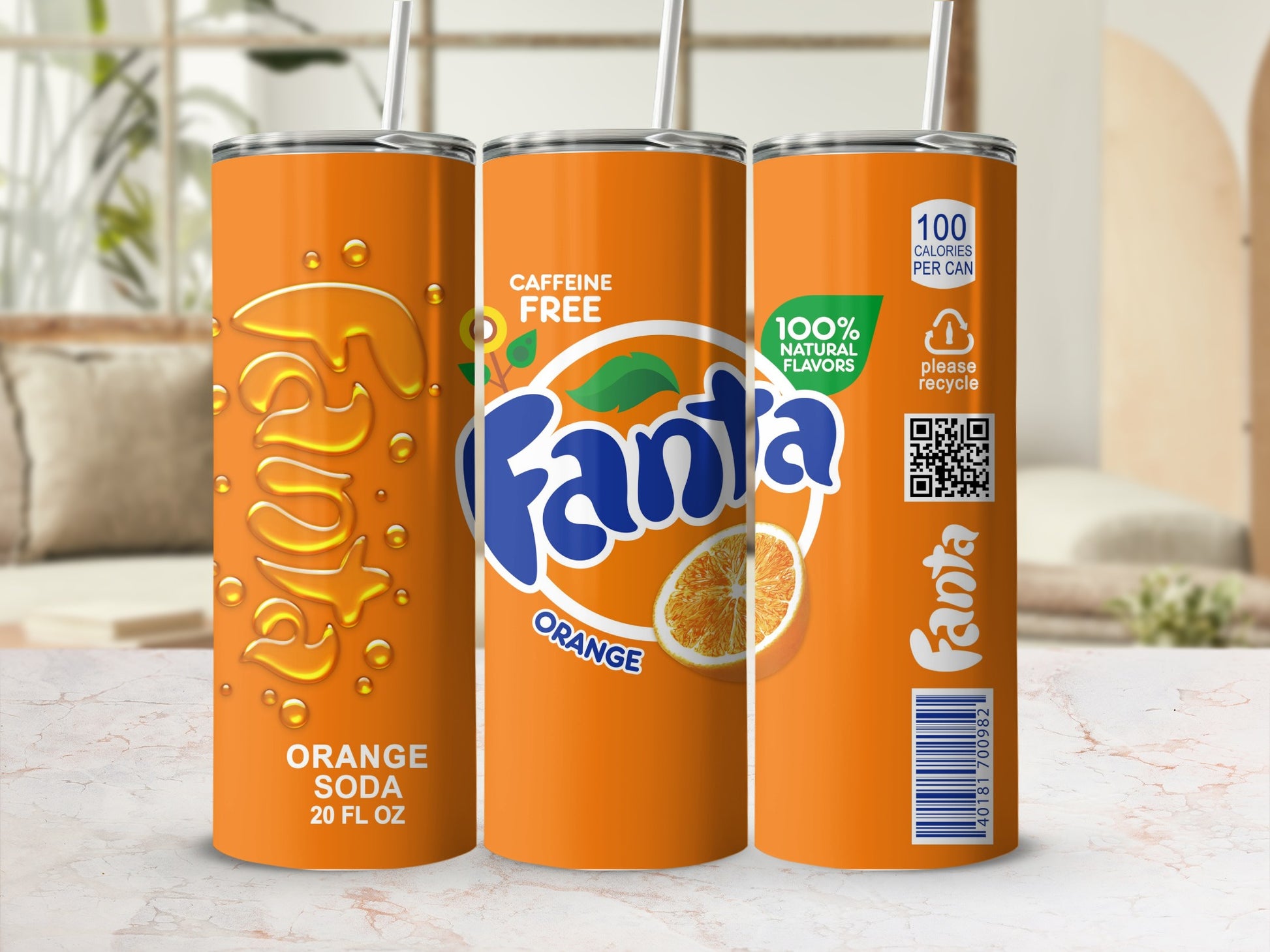 Fanta Orange CAFFEINE FREE 100% NATURAL FLAVORS product type