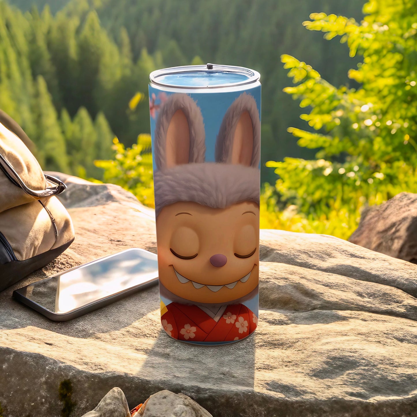 Cute Anime Bunny Character Insulated Travel Mug