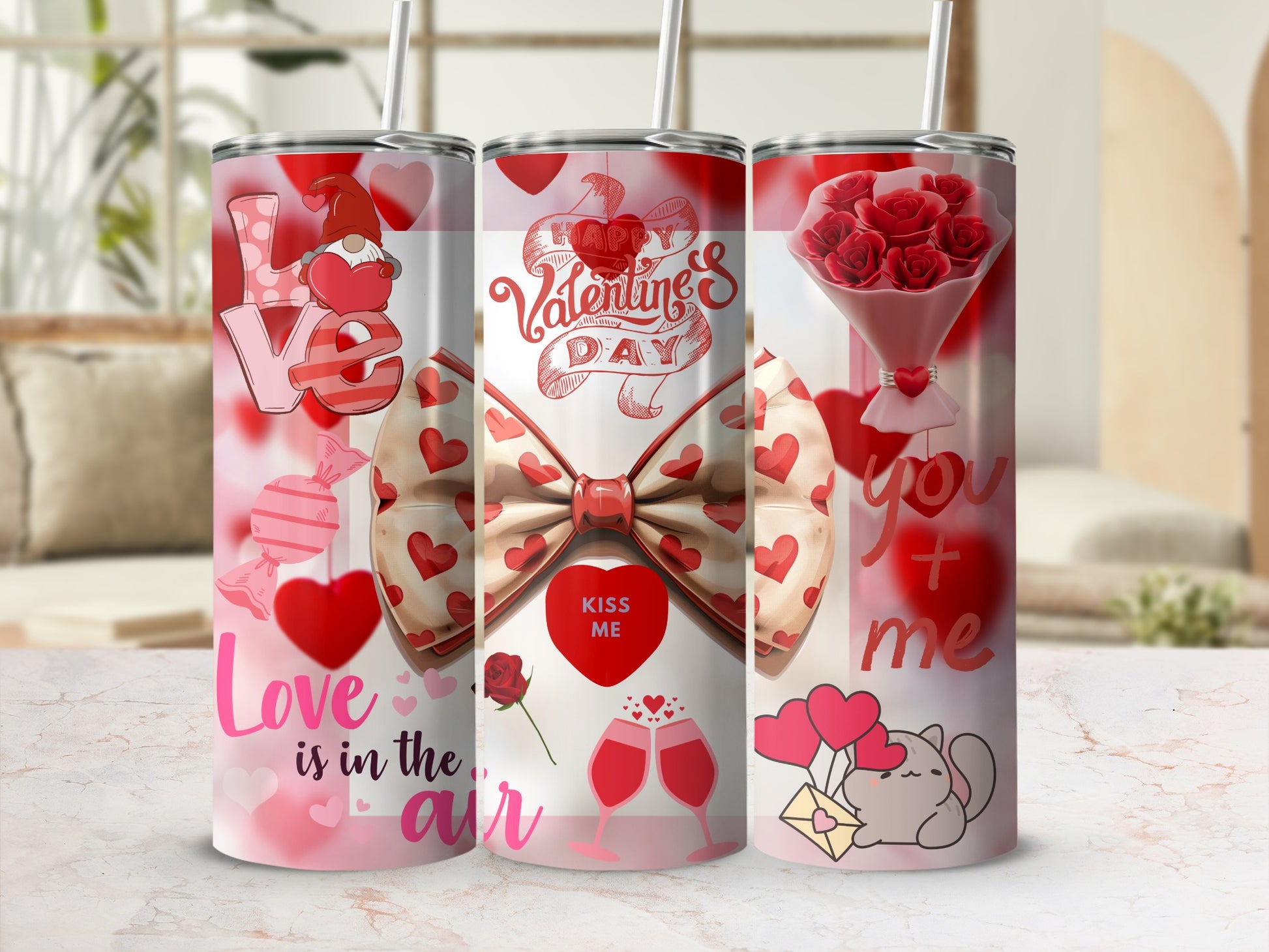 Valentine's Day Love Design Tumblers for Gifting