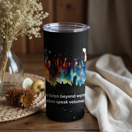 Vibrant Music Celebration Art Tumbler for Enjoyable Moments