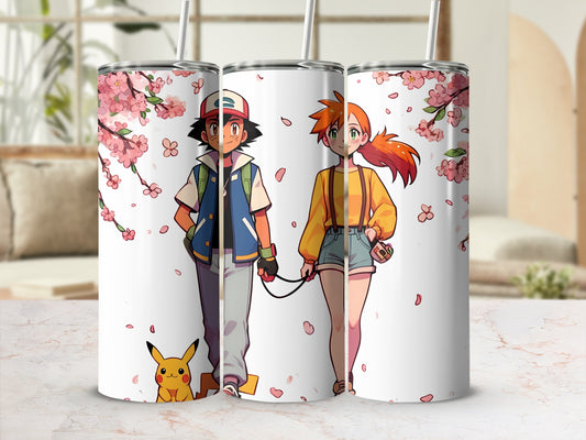 Anime Character Cherry Blossom Design Tumbler