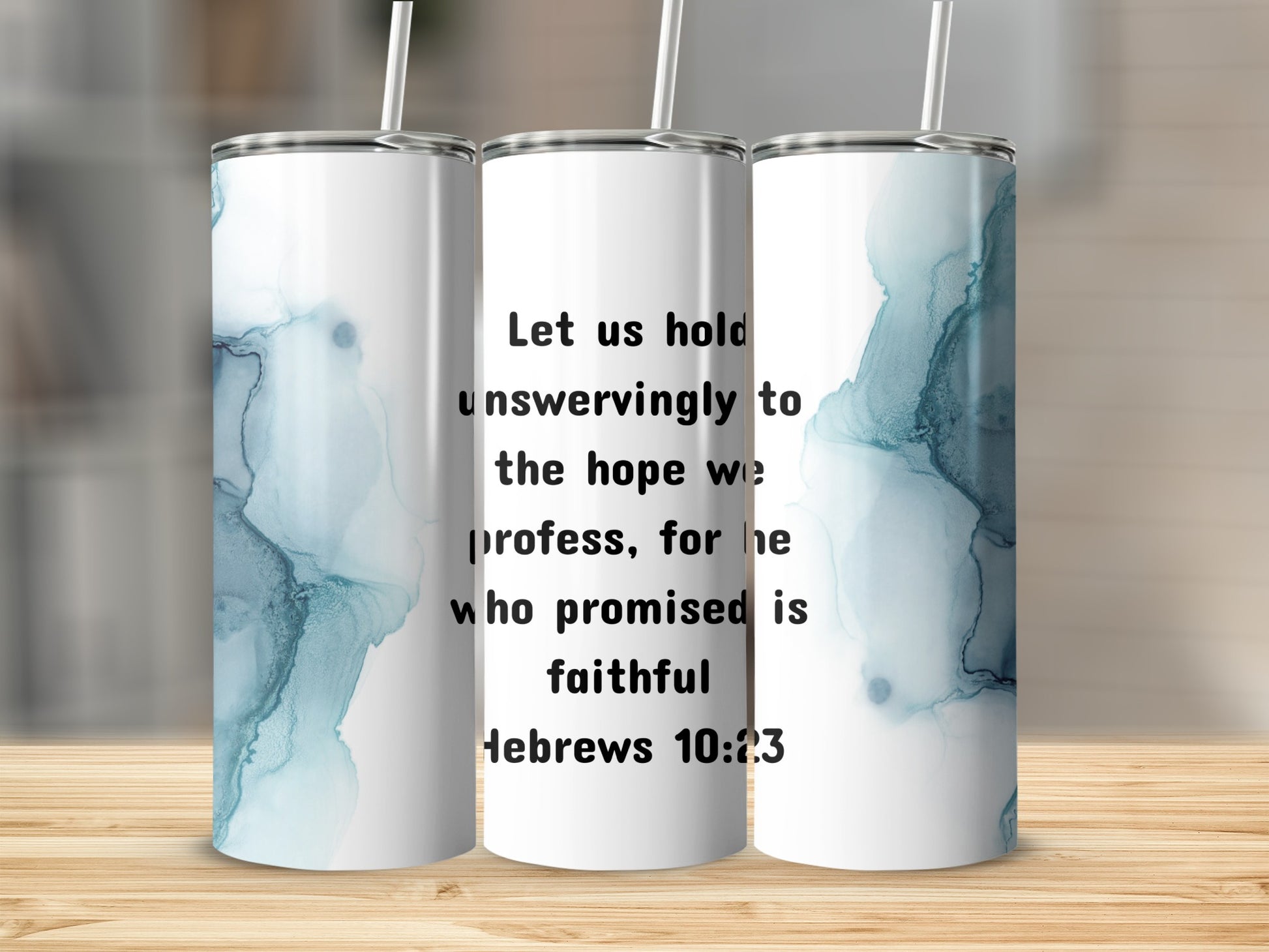 Inspirational Quote Hebrews 10 23 Design Tumbler