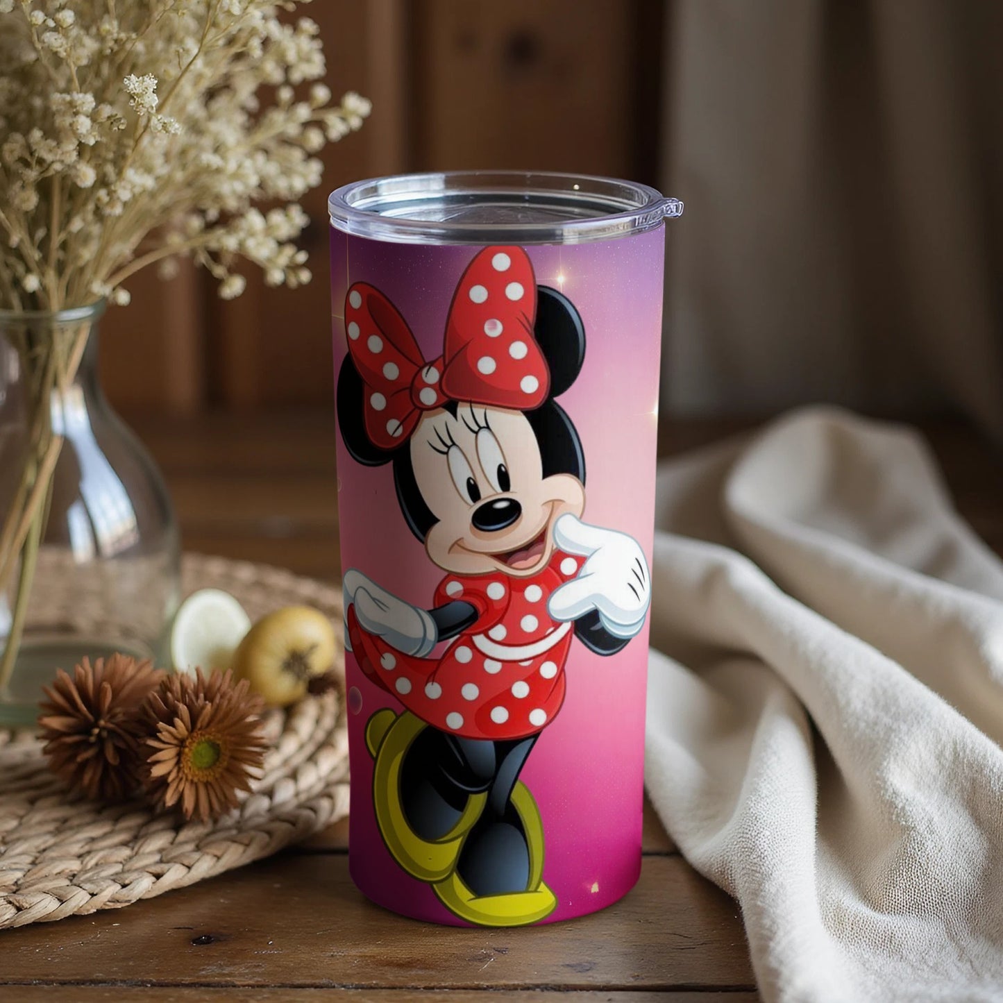Minnie Mouse Red Polka Dot Tumbler for Fans of Disney