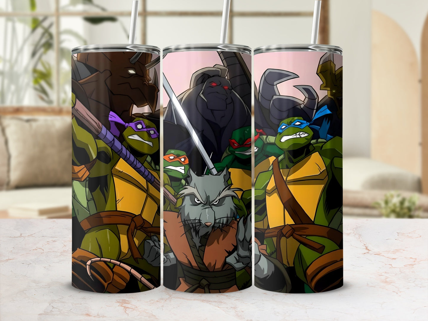 Teenage Mutant Ninja Turtles Design Stainless Steel Tumblers