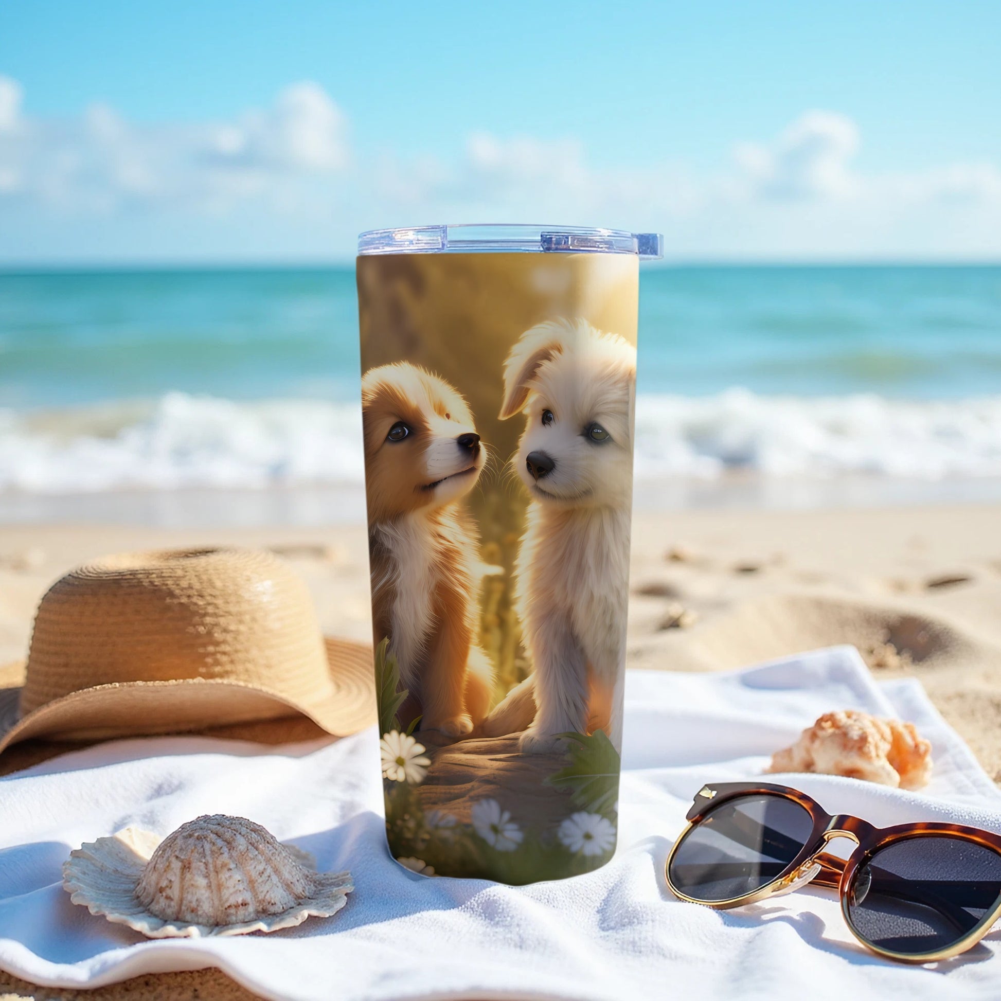 Sweet Puppies Beach Day Sunlit Shore Tumbler product type