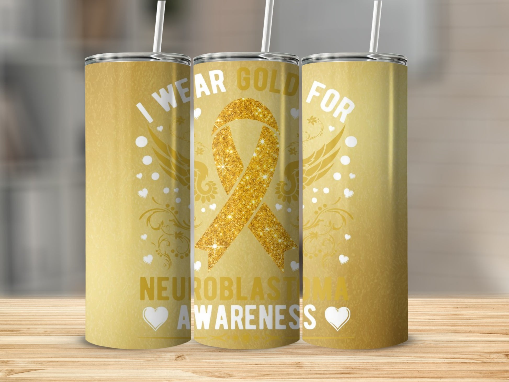 I Wear Gold For Neuroblastoma Awareness Tumbler