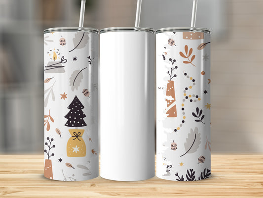 Festive Patterned Tumblers for Holiday Celebrations