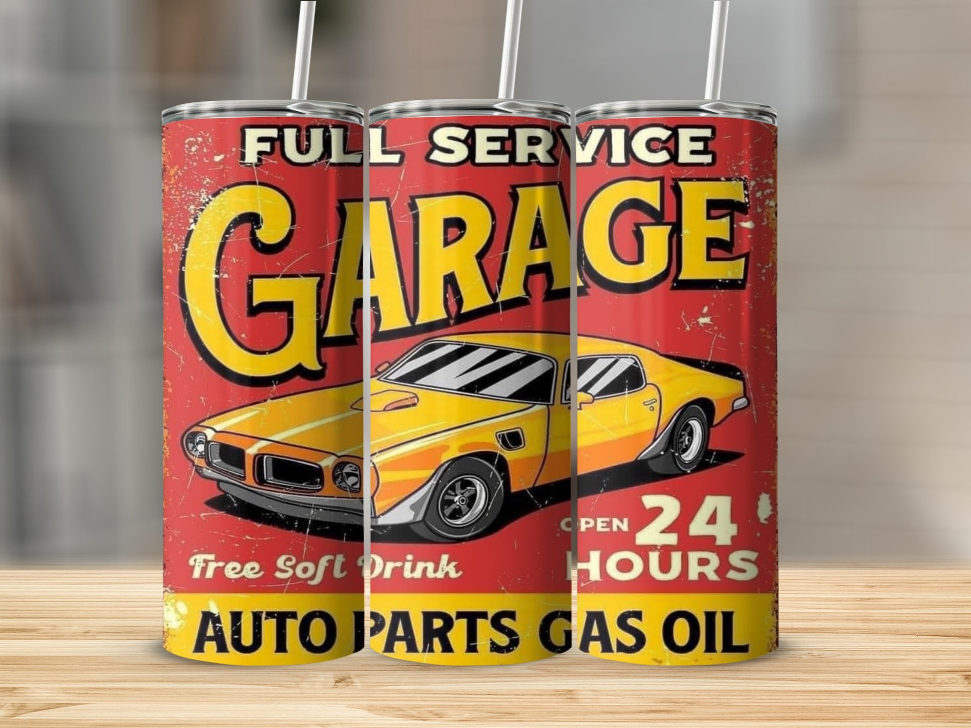 Vintage Full Service Garage Automotive Drinkware