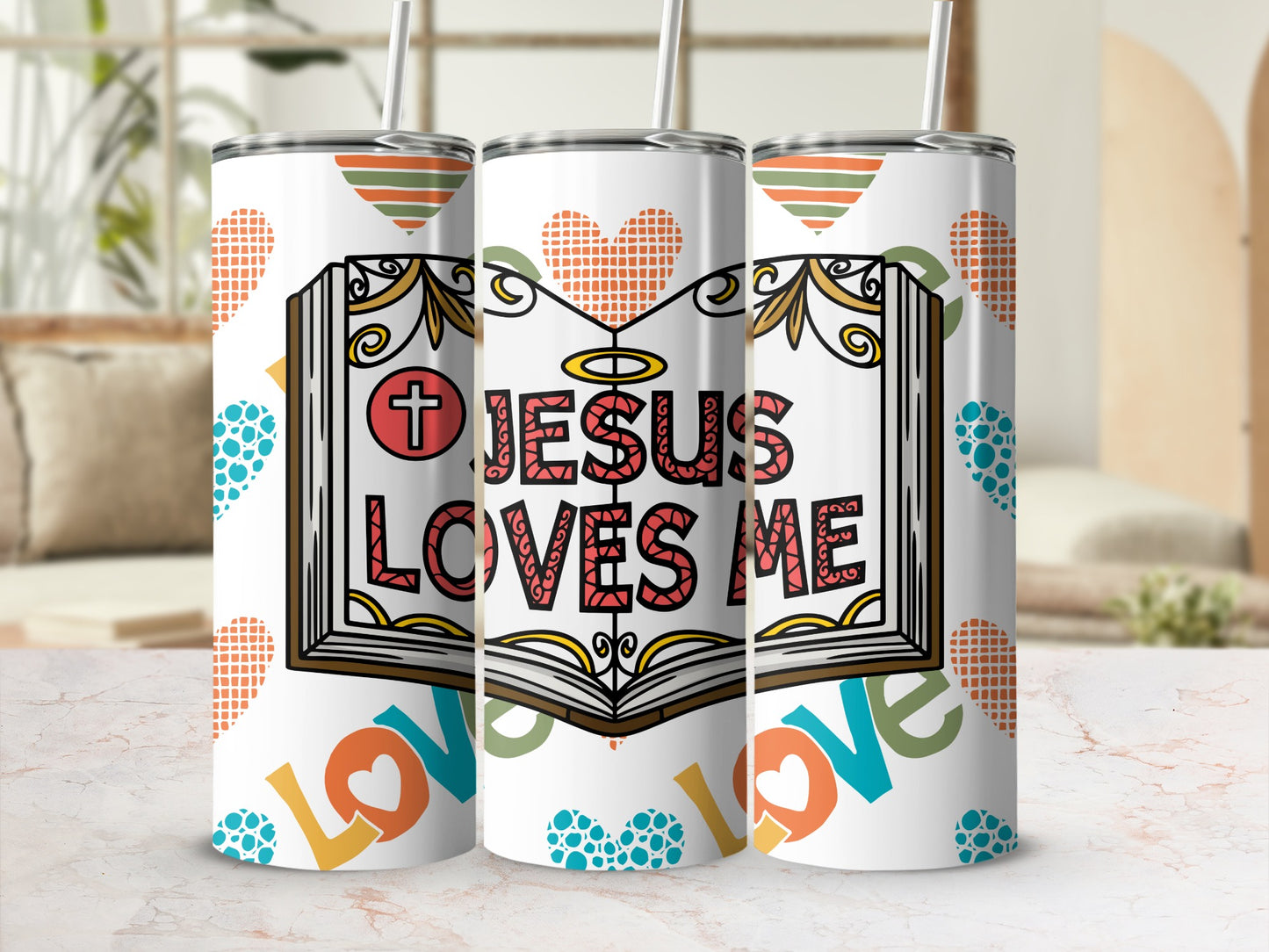 Jesus Loves Me Inspirational Tumbler Design for All Ages
