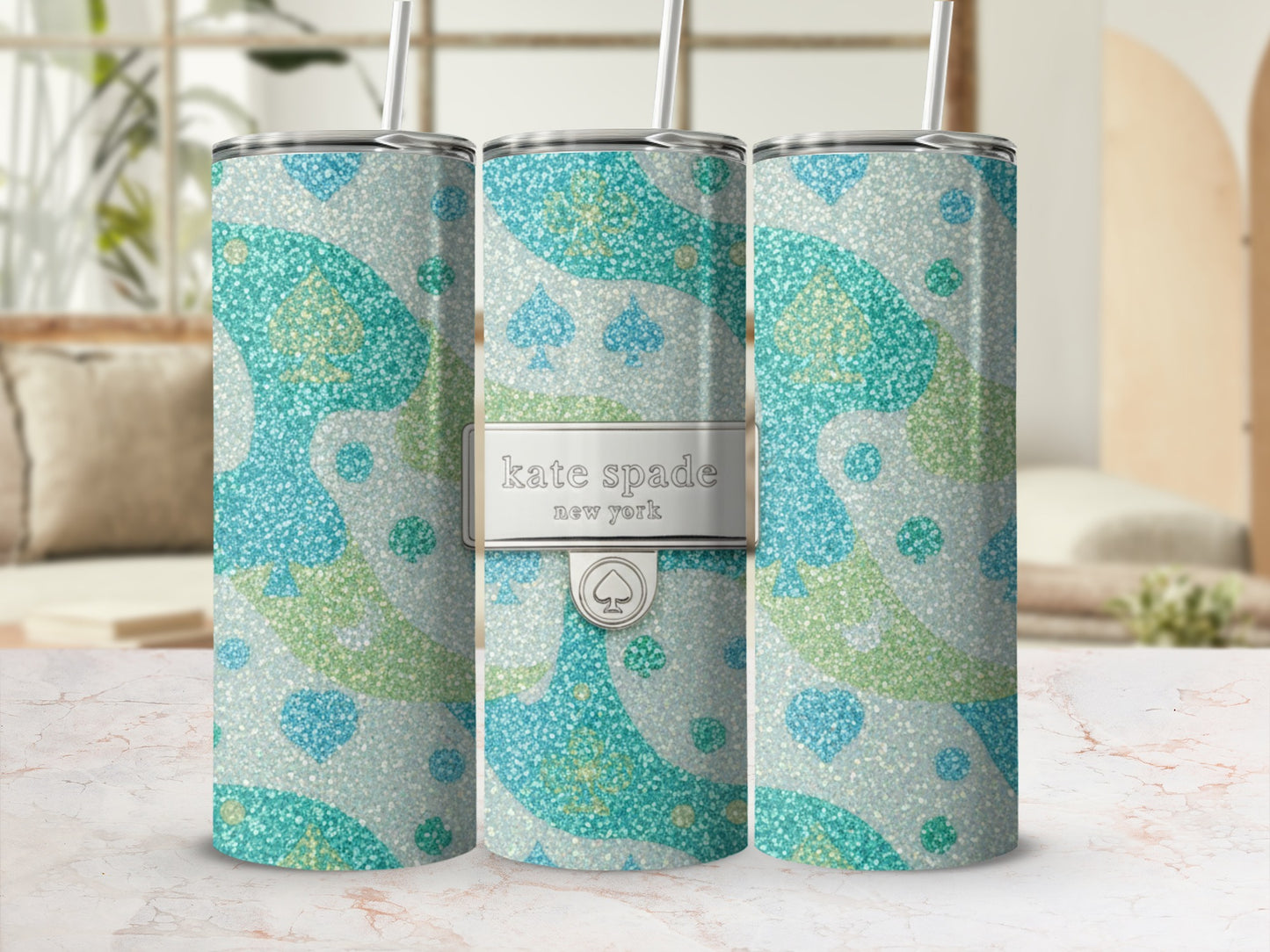 Kate Spade New York Glitter Patterned Tumbler