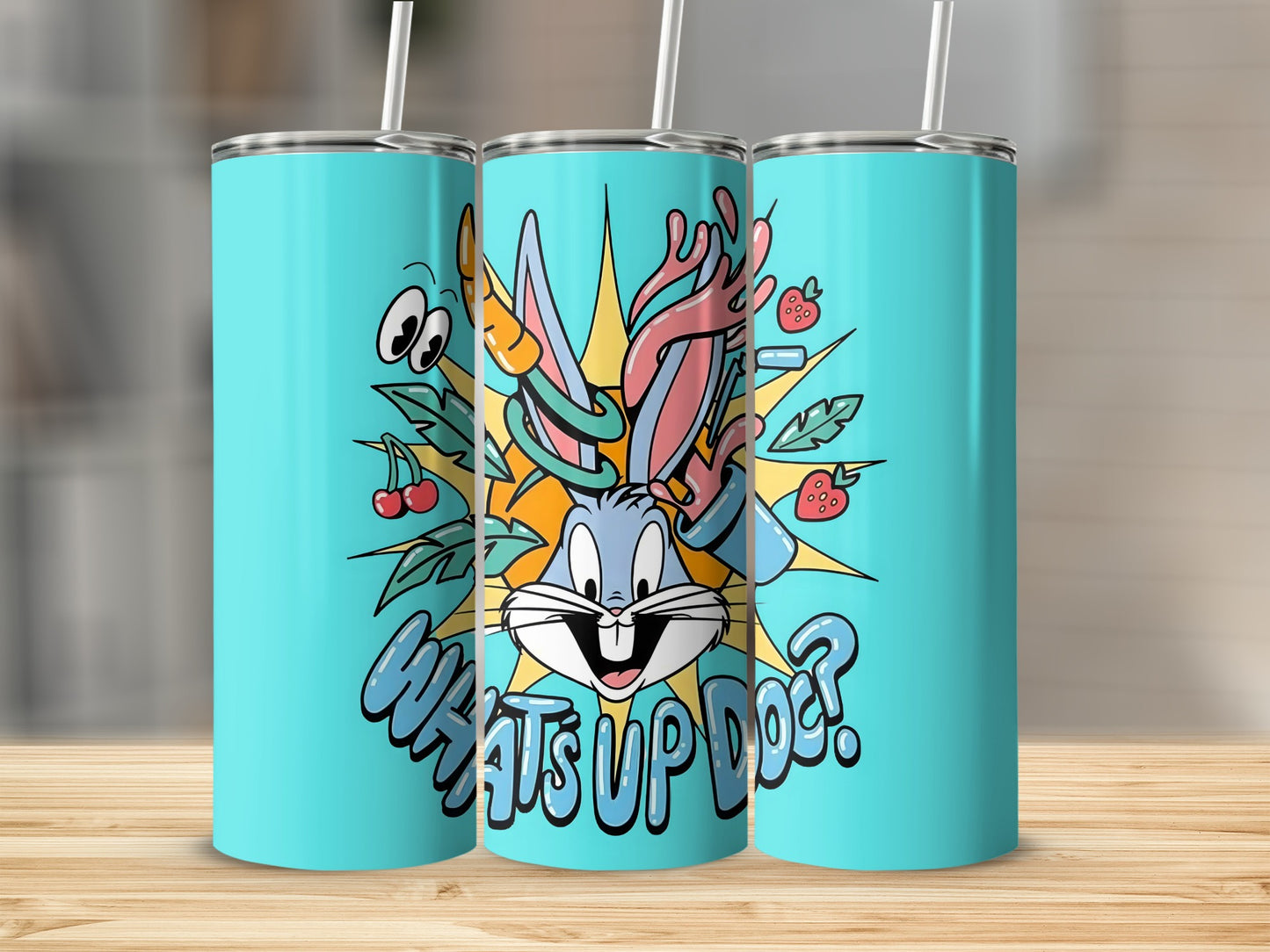 What's Up Doc Bugs Bunny Blue Tumbler Product