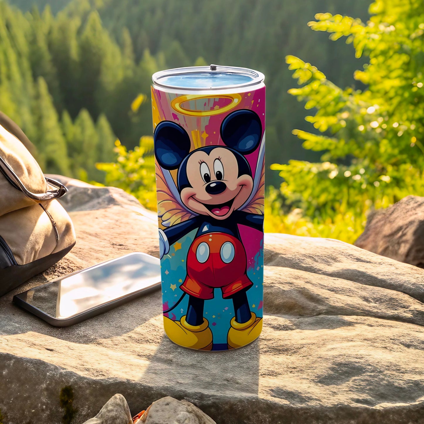 Mickey Mouse Travel Mug with Cheerful Design