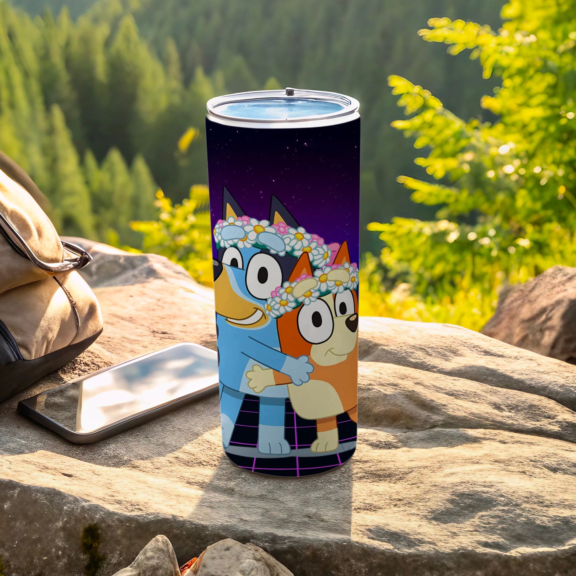 Adorable Cartoon Flower Crown Design Insulated Tumbler