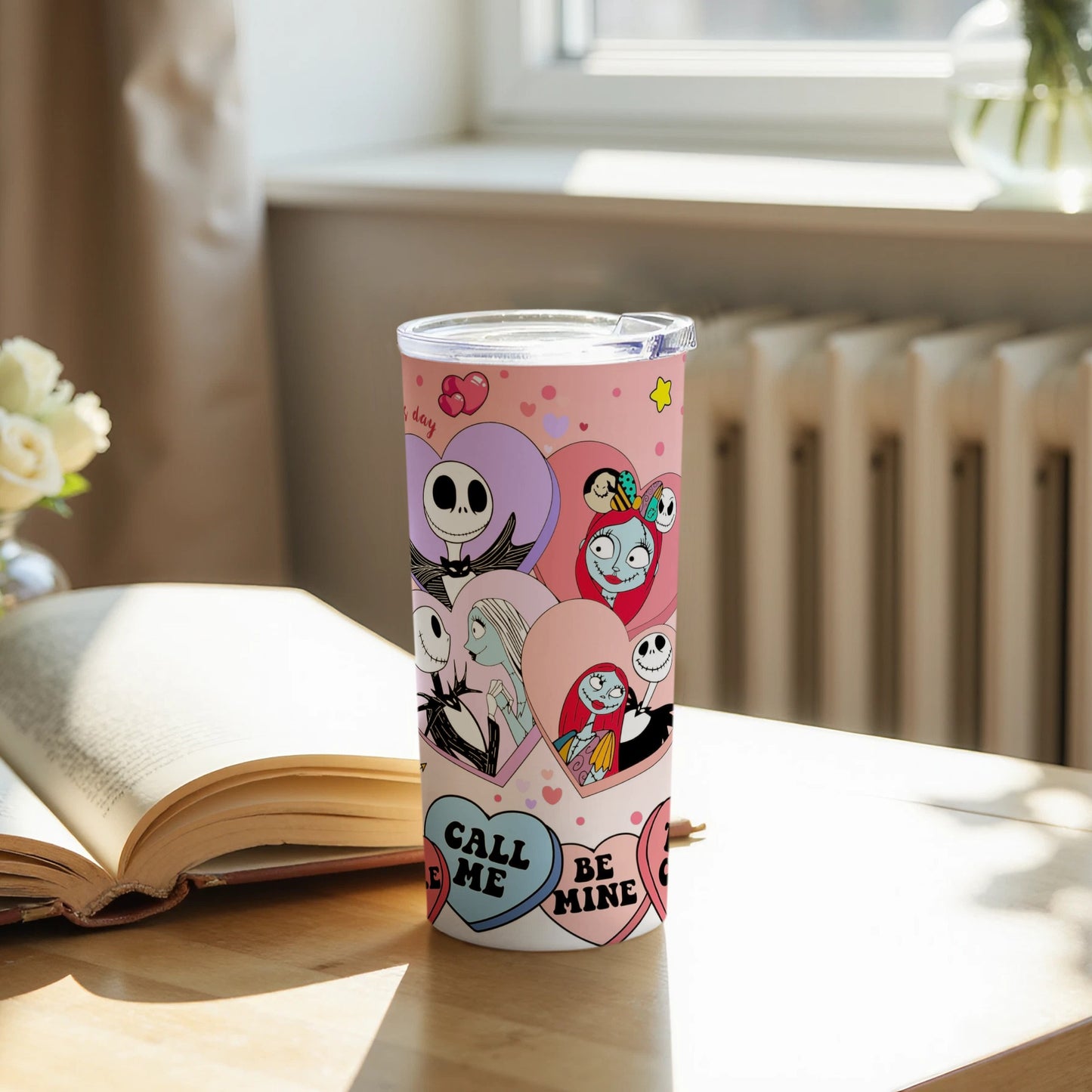Cute Call Me Be Mine Themed Drinkware Tumbler