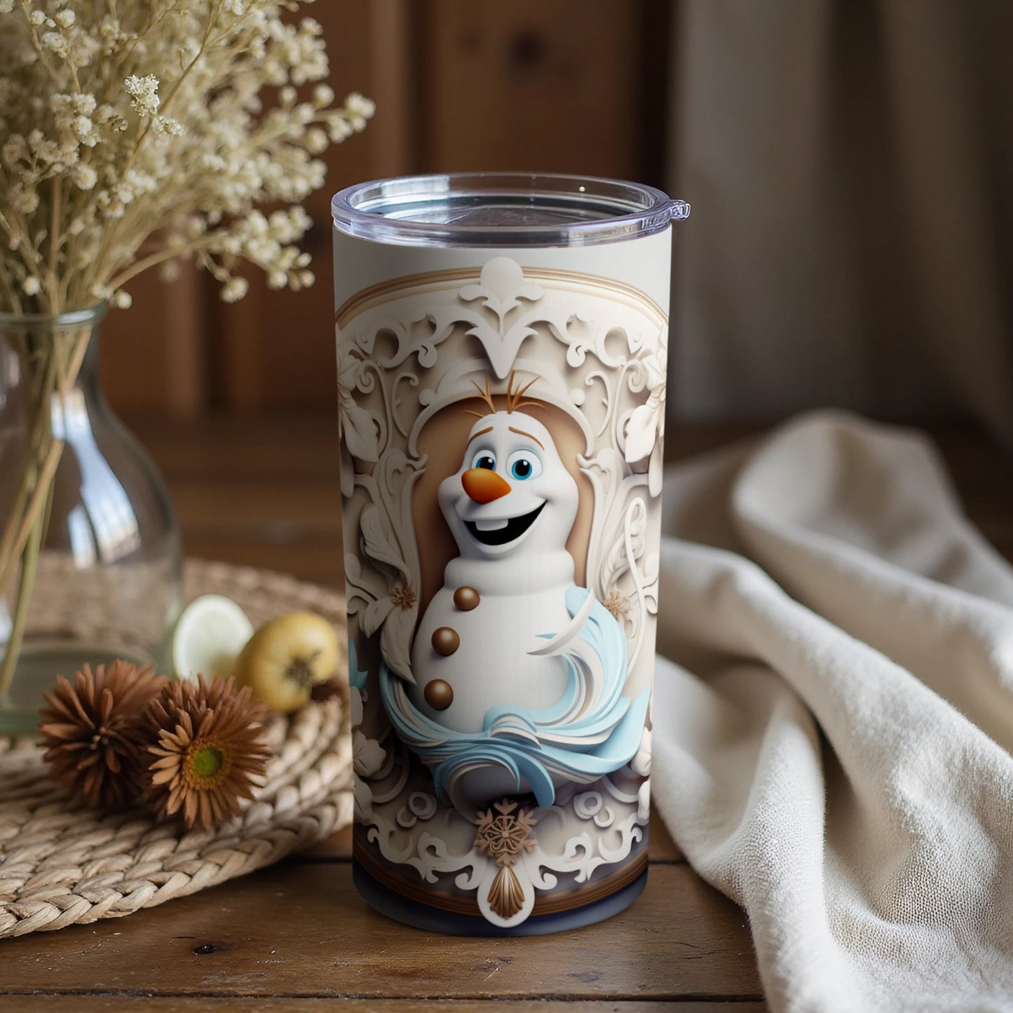 Olaf Character Themed Travel Tumbler for Kids