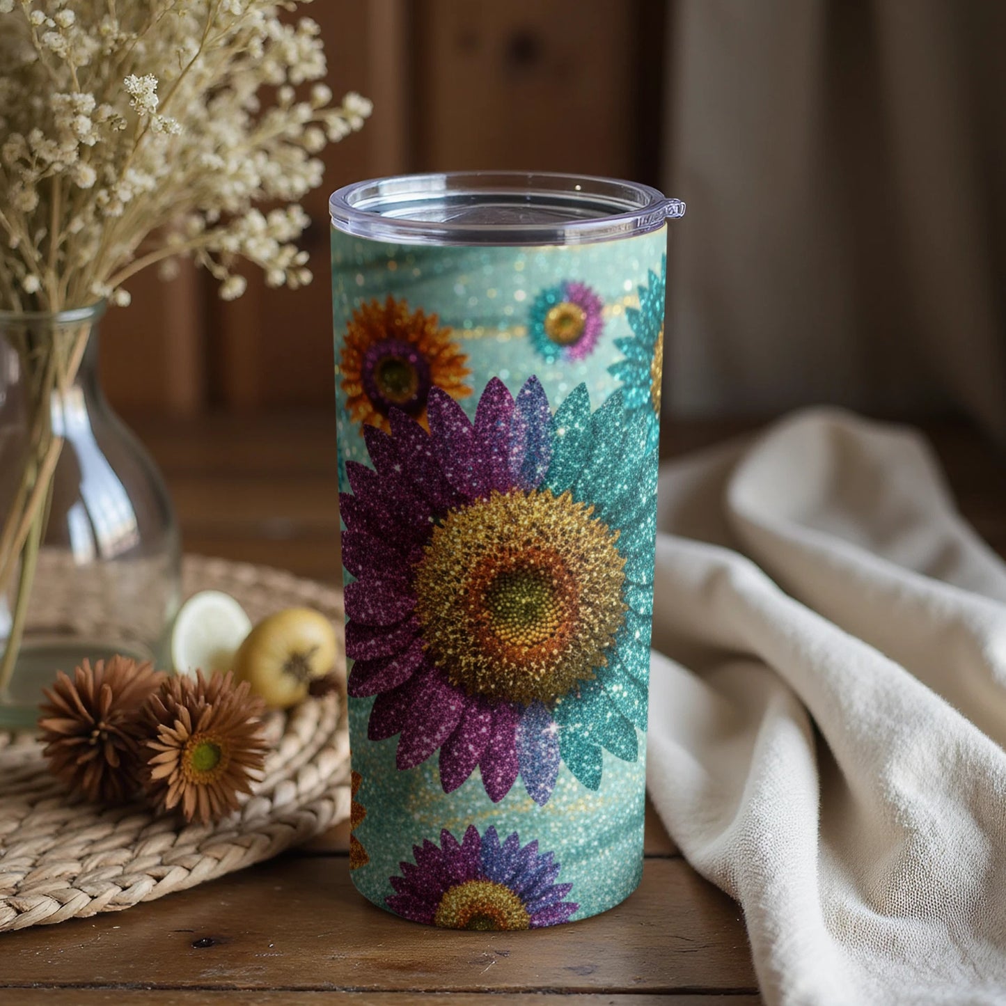 Beautiful Floral Pattern Colorful Tumbler for Everyday Use