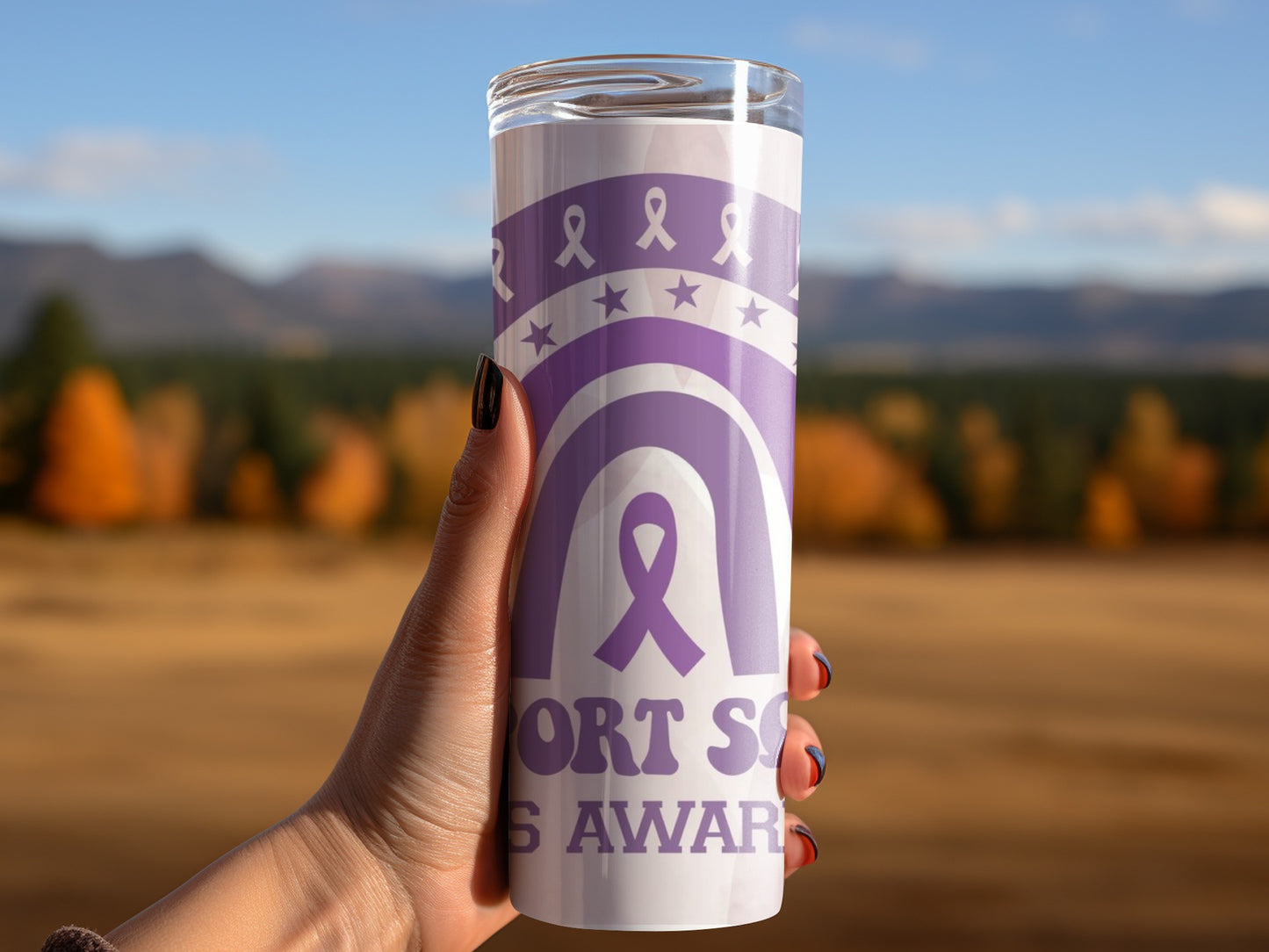 Support Squad Purple Awareness Tumbler