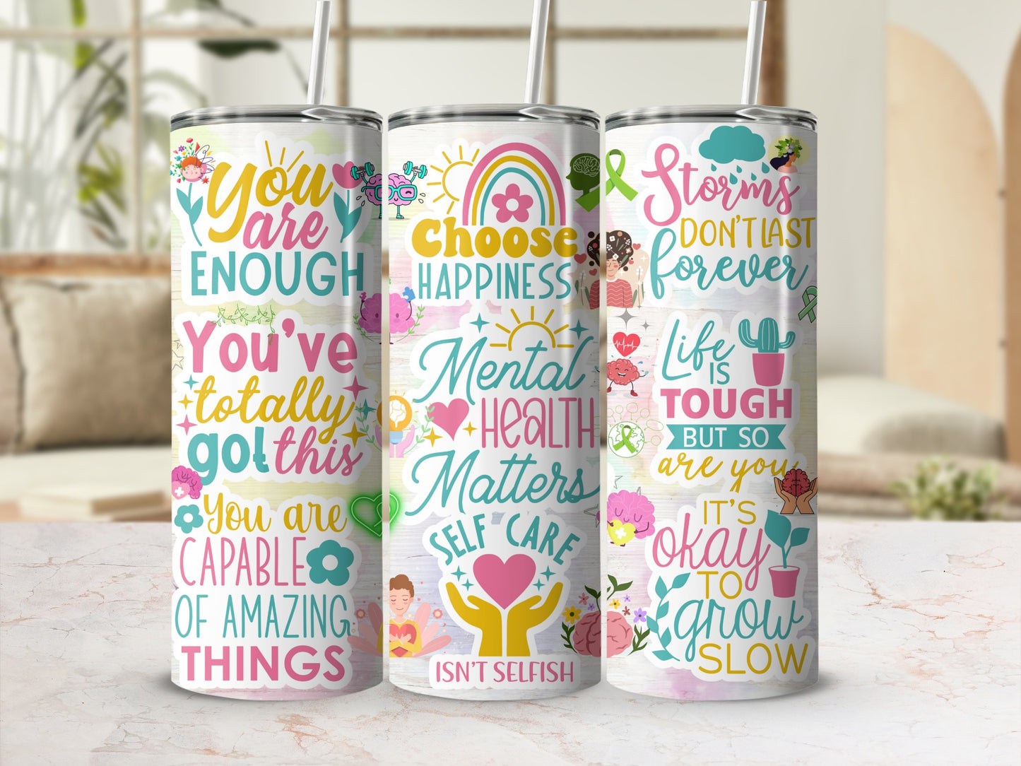 Inspirational Quotes Stainless Steel Tumbler