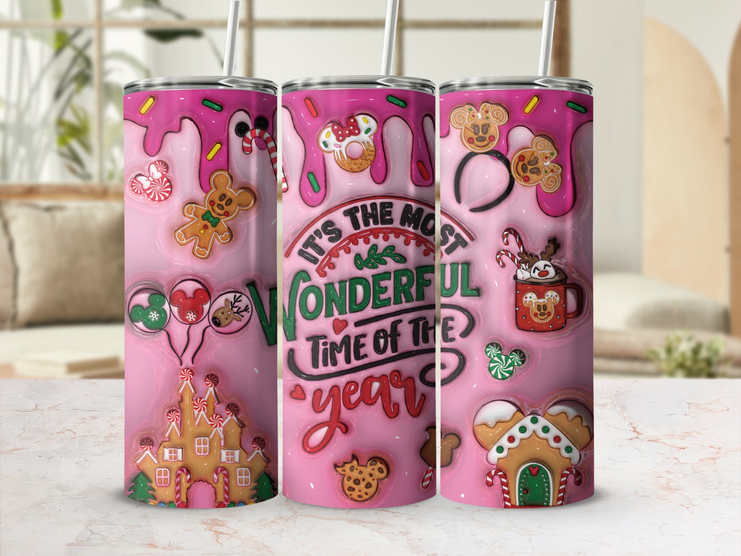 Wonderful Time of The Year Holiday Themed Tumbler