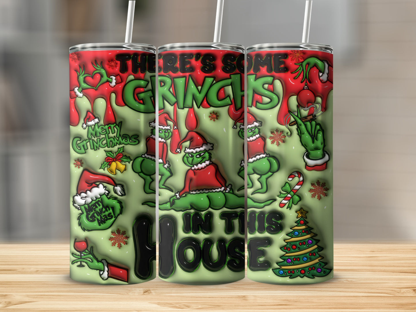 There's Some Grinchs In This House Christmas Cup