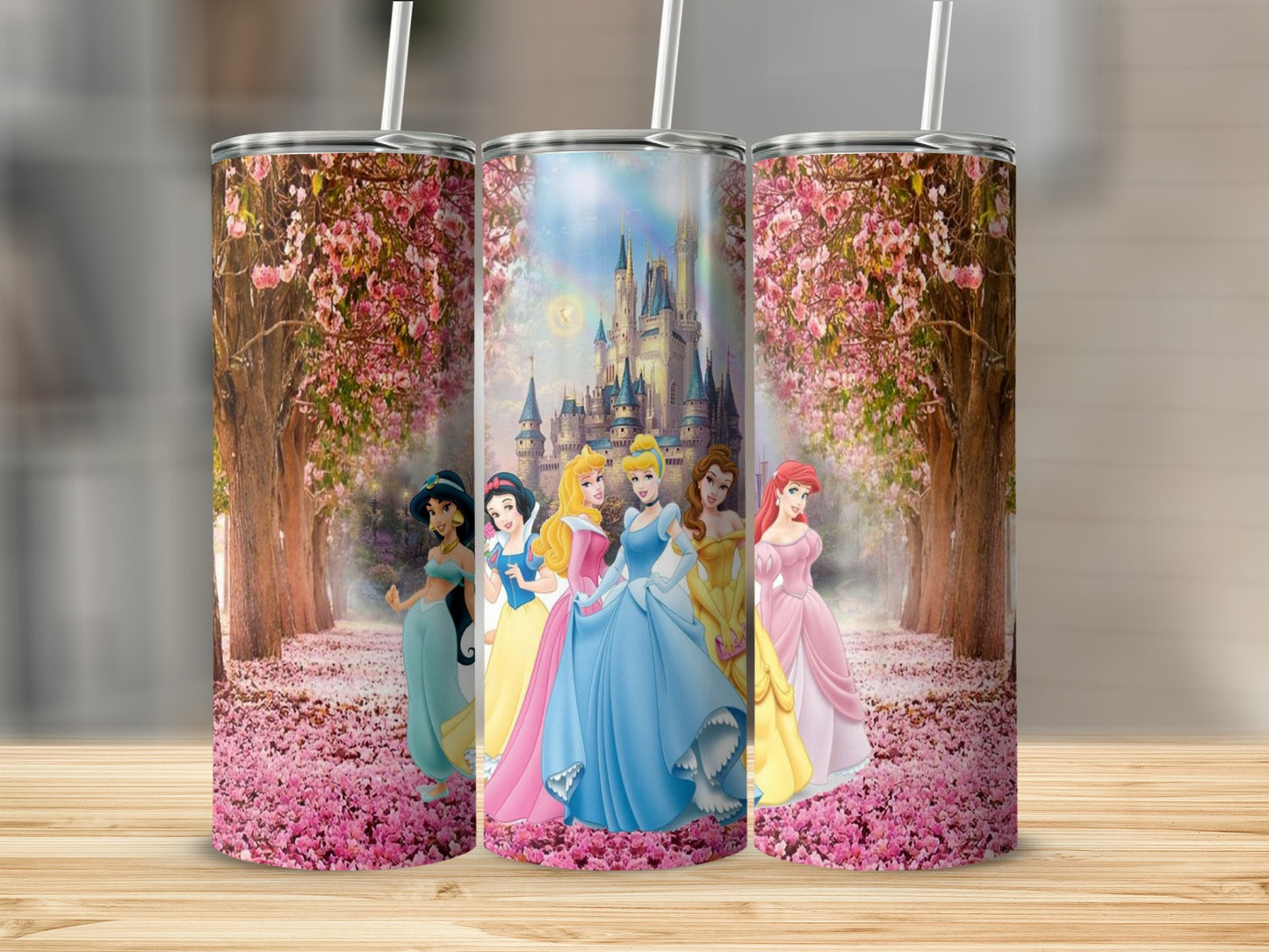 Enchanting Princess Castle Design Tumbler Cup