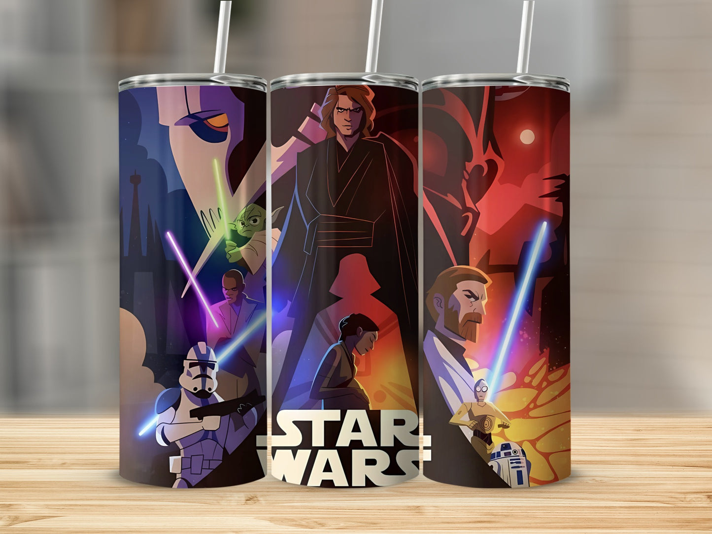 Star Wars Prequel Characters Saga Art Tumbler product type