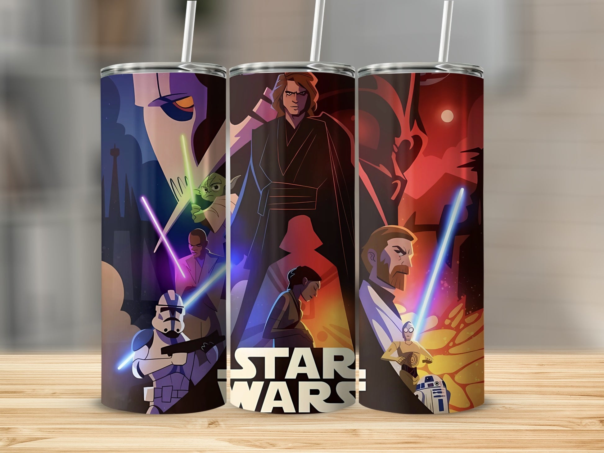 Star Wars Prequel Characters Saga Art Tumbler product type