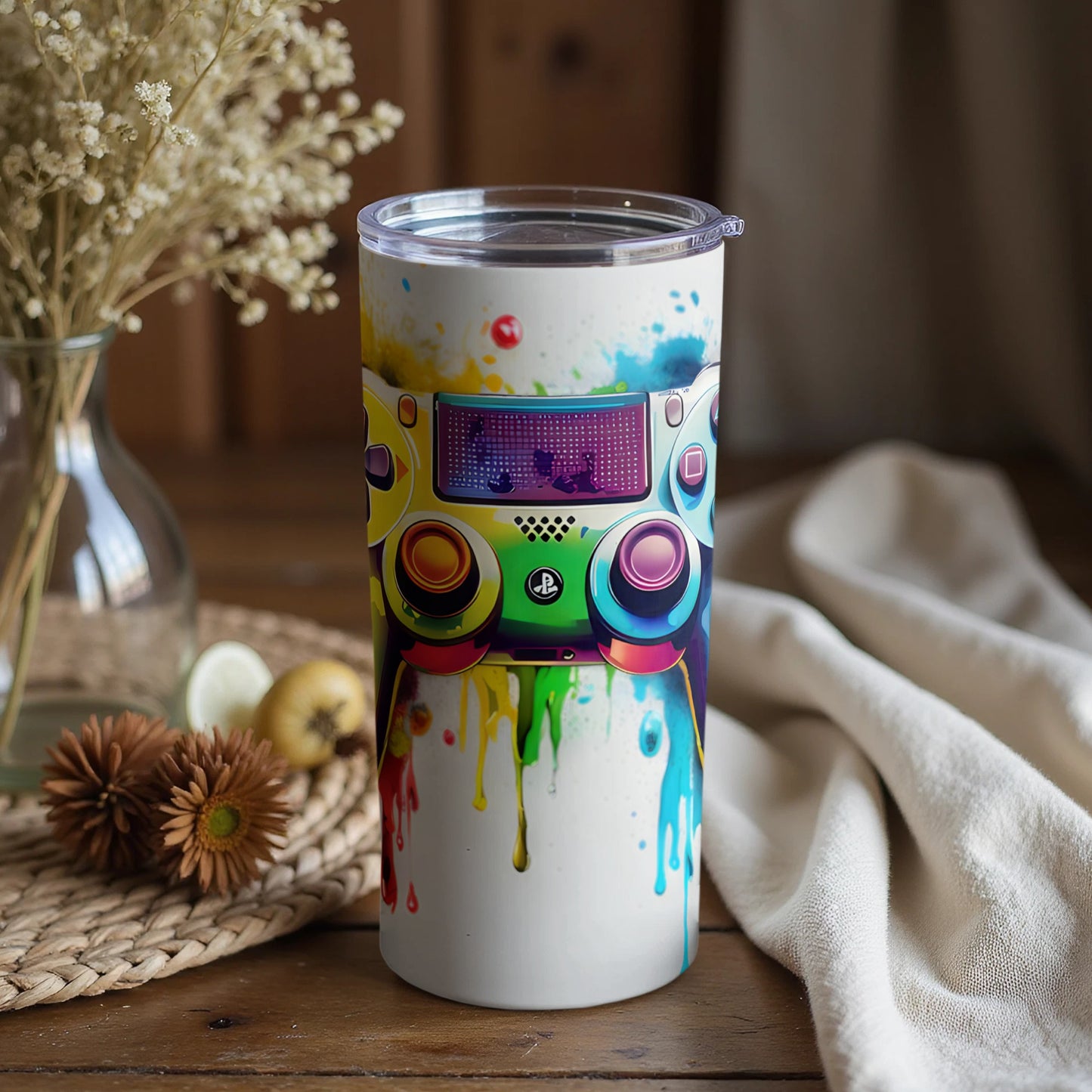 Colorful Gaming Controller Design Tumbler Product