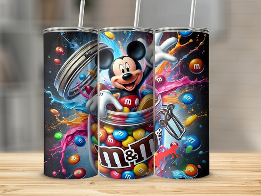 Mickey Mouse M&M's Splash Art Tumbler Cup