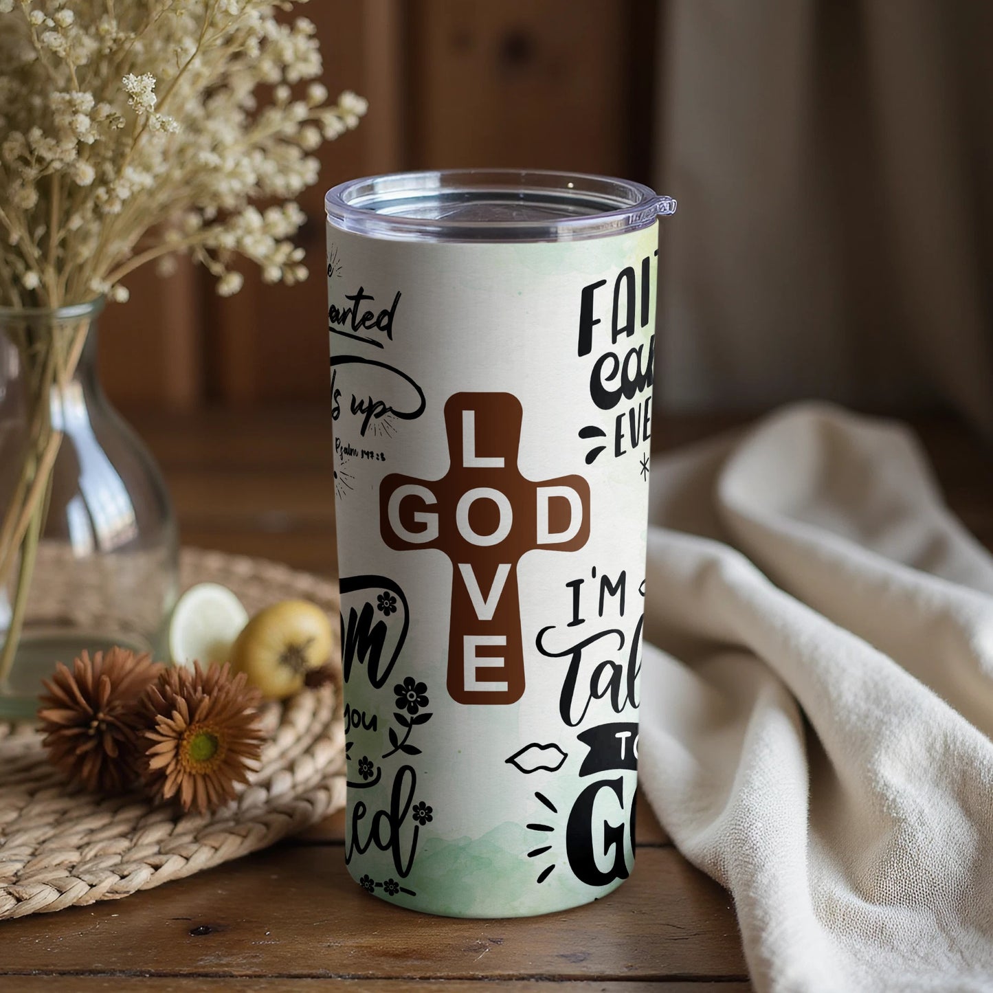 Inspirational Love Faith Motivational Tumbler